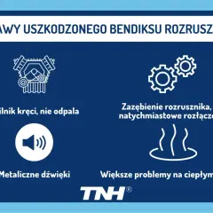 Objawy uszkodzonego bendiksu: silnik kręci, nie odpala, metaliczne dźwięki, zazębienie rozrusznika, ale natychmiastowe rozłączenie, problemy na ciepłym silniku.