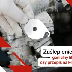 Ręka w rękawiczce trzyma metalową zaślepkę do zaworu EGR. Czy zaślepienie EGR zwiększa moc?