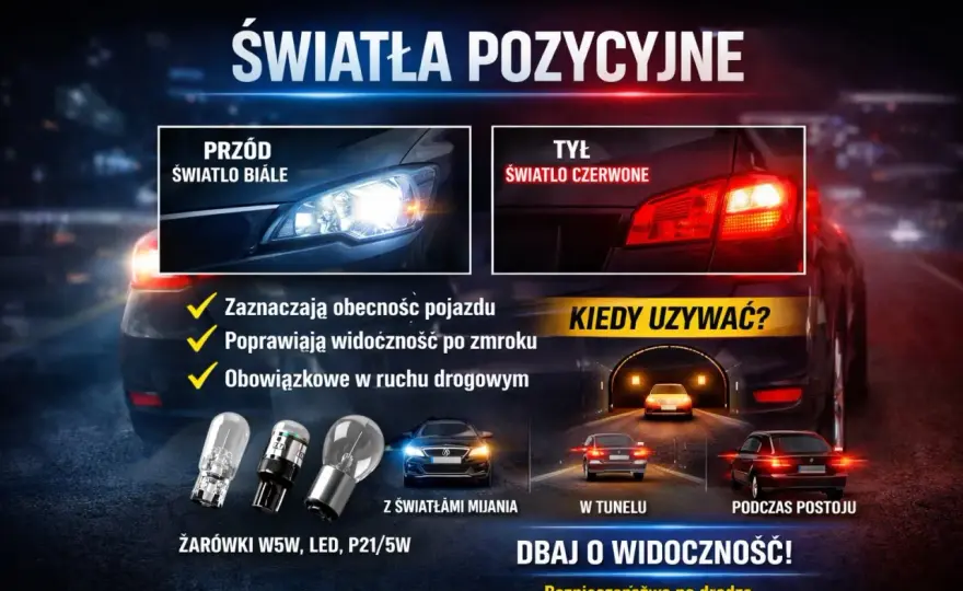 Światła pozycyjne a postojowe - czym naprawdę się różnią?