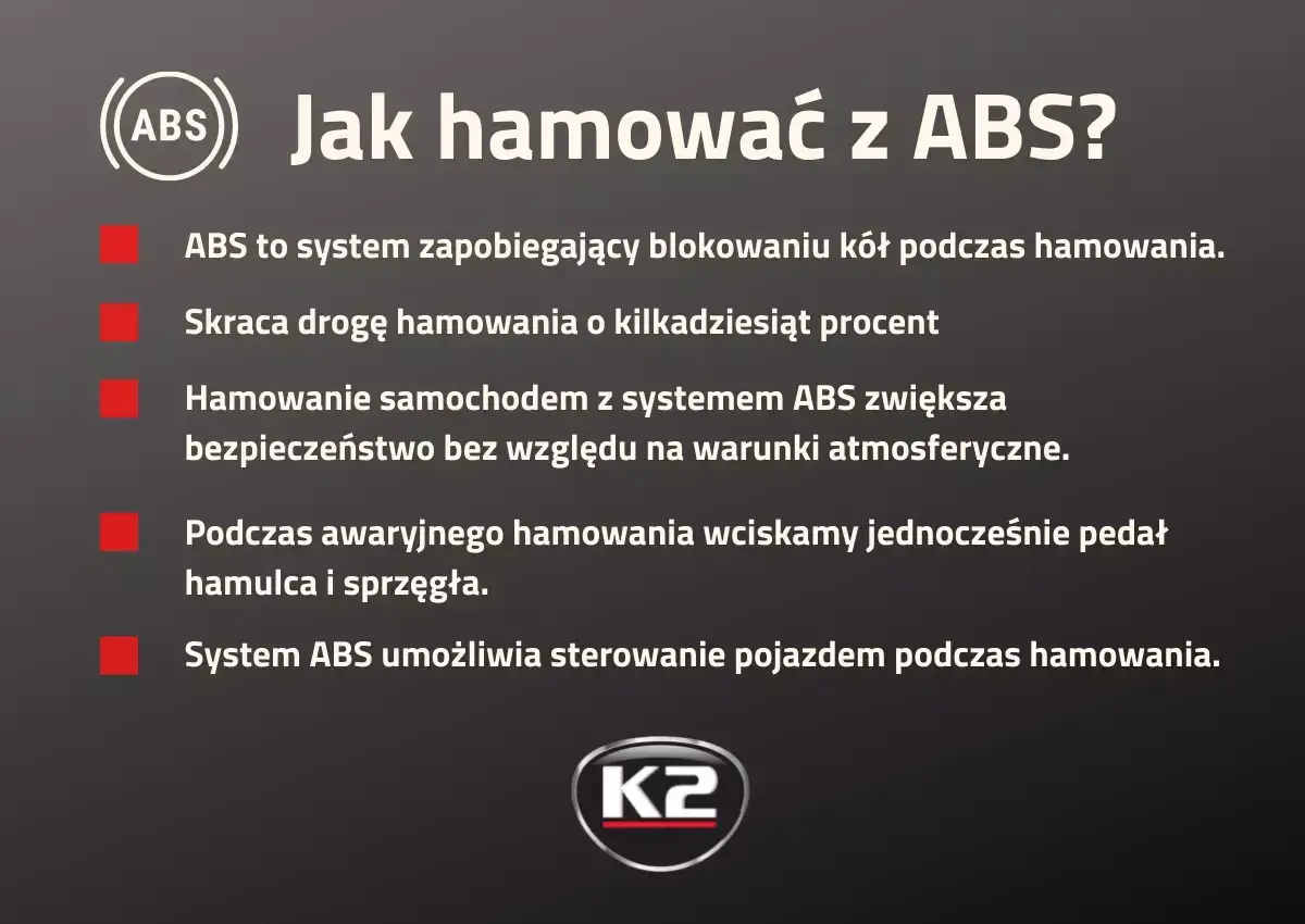 Jak hamować z ABS? To system zapobiegający blokowaniu kół, skracający drogę hamowania i zwiększający bezpieczeństwo.